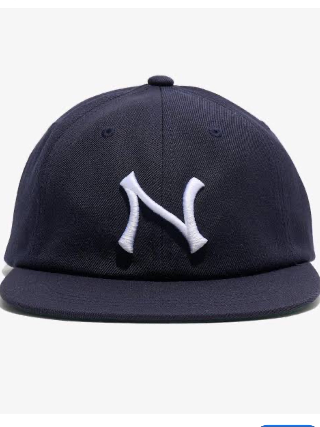 Navy Baseball Cap With White Embroidered N Logo